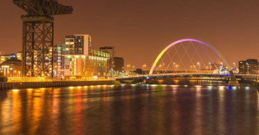 Arc Bridge and Landmark Crane, River Clyde, Glasgow